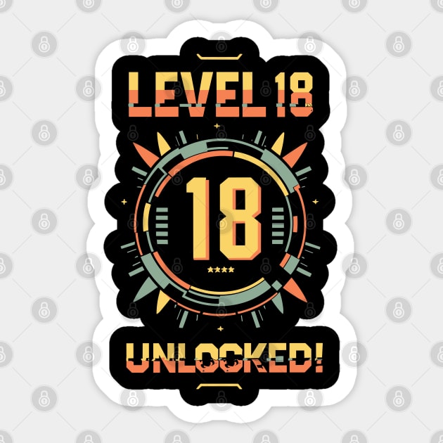 level 18 unlocked Sticker by XYDstore